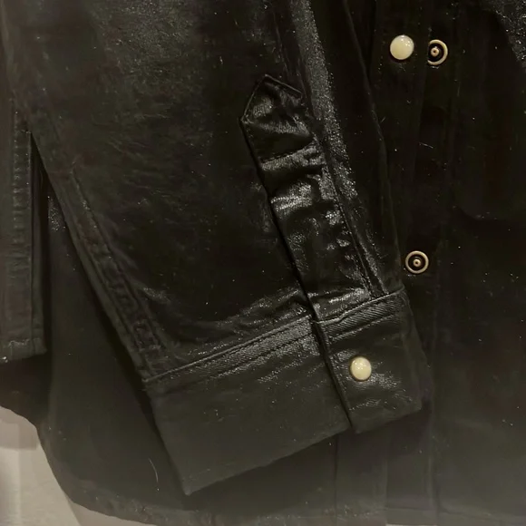 BNWT All Saints wax costed western shirt. Size US10/UK14 - Picture 4 of 9